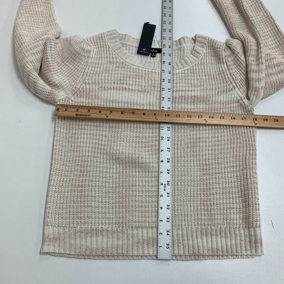 Lulus Always Adoring Sweater Womens S Ivory Space Dye Balloon Sleeve Pullover - Picture 7 of 14